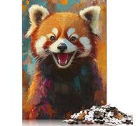Red Panda Painting Jigsaw Puzzle Impossible 1000 Pezzi Decorazione Per La Casa. Giochi Rilassamento E Intelligence Per Adulti E Bambini Da 12 Anni 1000pcs (38x26cm)