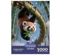 Red Panda Puzzle Impossibili 1000Pcs Decorazione Per La Casa. Rilassamento E Intelligence Per Adulti E Ragazzi Da 14 Anni 38x26cm/1000pcs