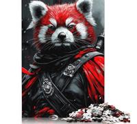 Red Panda Warrior Jigsaw Puzzle Impossibili 1000Pcs Decorazione Per La Casa. Giochi Rilassamento E Intelligence Per Adulti E Ragazzi Da 14 Anni 1000pcs (38x26cm)