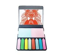 Red Pechino Opera Mask Moon Paper-cut Self Stick Note Color Page Marker Box