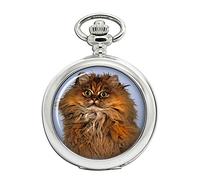 Red Persian Cat Full Hunter Orologio da tasca