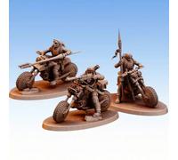 Red Pilgrim Miniatures Motorcharged Warriors Set Da 3 Figurine