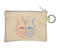 Red Pill Or Blue Pill Choose Portachiavi Portamonete Beige