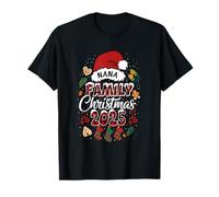 Red Plaid Family Natale 2025 Making Memories Nana Xmas Maglietta