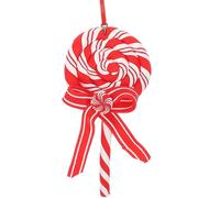 Red Polymer Clay Sweets Ornament for Christmas Decor Miniature Candy Figurine Handmade