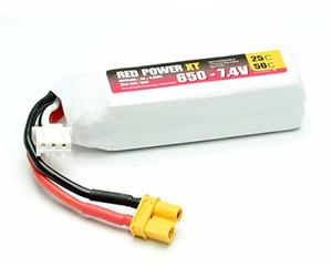 Red Power Batteria per modellismo (LiPo) 7.4V 650mAh 25C Softcase XT30