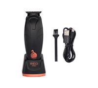 RED Pro Regolabarba professionale senza fili per uomo, elettrico, ricaricabile, senza fili, per barbieri e stilisti, lama a T rivestita in carbonio simile a diamante con zero spazi (nero opaco)