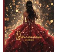 Red Quinceanera Guest Book - Princess in Gold Glitter Sparkle and Dream Fairytale Design Theme Decoration: Elegant Keepsake for Sweet 15 Birthday ... Log, and Blank Pages for Memories or Photos
