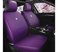 Red Rain Set completo di coprisedili per auto, in pelle, 9 pezzi, anteriori e posteriori, compatibili con airbag, universale, compatibile con la maggior parte delle auto, camion, SUV (B-Viola)