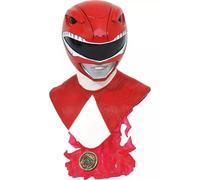 Red Ranger Busto Resina 25 Cm 1/2 Scale Power Rangers Legends In 3d Diamond Sele