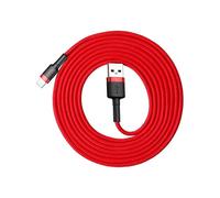 (Red, Red) Cavo di ricarica e sincronizzazione dati BASEUS serie Cafule da 2 m per iPhone X, 8 e 8 Plus.