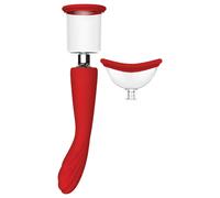 Rivoluzione Rossa Georgia - Vibratore ricaricabile per Punto-G e aspiratore vaginale (rosso)