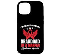 Red Ribbon Awareness Week Nonno Marfan Syndrome Awareness Custodia per iPhone 15
