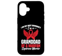 Red Ribbon Awareness Week Nonno Marfan Syndrome Awareness Custodia per iPhone 16