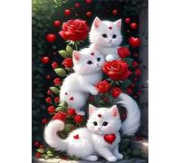 Red Rose 2000 Piece Jigsaw Puzzles for Adults, Colourful, Challenging & Brainteasing Adult puzzles 2000 Pieces Cat, Fun jigsaws for The Whole Family 40x28 inch