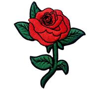 Red Rose Distintivo Ricamato Applicazioni Il Ferro Su Cucia Sulla Toppa Patch
