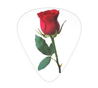 Red Rose Psd - Plettri per chitarra stampati, confezione da 12 plettri personalizzati per chitarra acustica, chitarra elettrica, inclusi 0,46 mm/0,71 mm/0,96 mm