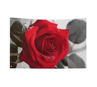 Red Rose2 Bandiera 0,9 x 1,5 m No Fade Bandiera di benvenuto Giardino Cortile Casa Bandiere Decorative Garden Yard Sign Indoor Outdoor Banner Party Home Decor