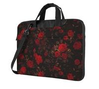Red Roses - Borsa a tracolla per computer portatile, facile da usare quando si viaggia per affari da 13 pollici