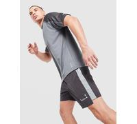 Red Run Activewear Titanium Panelled Sports Shorts, grigio L
