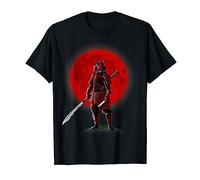 Red Samurai moon sword ninja giappone Maglietta
