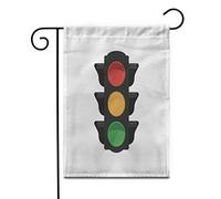 Red Semaphore Traffic Light Green Signal Stoplight Stop Road Flag Resistente Alle Intemperie Bandiere Colore Vivido Bandiera Per Balcone Interno Decorazione 30X45Cm