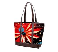 Red Seven Star Ladybug-12 borse a tracolla da donna grandi in morbida pelle lavata e borse resistenti, Multicolore 08, 33.8x12x31cm/13.3x4.7x12.2 in