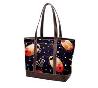 Red Seven Star Ladybug-78 - Borsa a tracolla da donna, in morbida pelle lavata e borse resistenti, Multicolore 09, 33.8x12x31cm/13.3x4.7x12.2 in