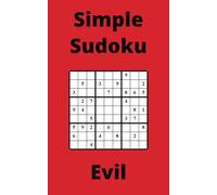 Red Simple Sudoku Book, 9x9 Puzzles, 150 Pages, 5x8, Evil