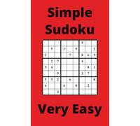 Red Simple Sudoku Book, 9x9 Puzzles, 300 Pages, 5x8, Very Easy