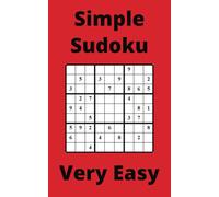 Red Simple Sudoku Book, 9x9 Puzzles, 50 Pages, 5x8, Very Easy