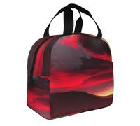 Red Sky at Night - Borsa termica pieghevole per il pranzo, con stampa stellata, pasti, snack, bevande, ragazzi, ragazze, adolescenti, picnic