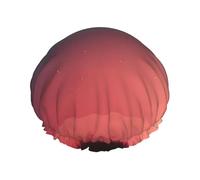 Red Sky At Night Cuffia da doccia impermeabile leggera ed elastica con stampa stellata, doppio strato impermeabile