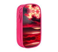 Red Sky at Night Starry - Astuccio in tessuto Oxford con cerniera, ideale per viaggi, bello e funzionale, Cielo rosso di notte stellato, Taglia unica