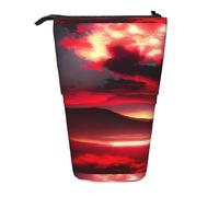 Red Sky at Night Starry - Astuccio verticale retrattile per matite, penne, matite e piccoli oggetti, Nero , Taglia unica, Astuccio per trucchi