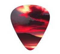 Red Sky At Night Starry - Set di plettri per chitarra, materiale ABS di alta qualità, vari spessori, migliora la tua esperienza di gioco