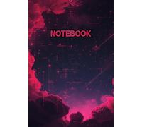 Red Sky Cyber Notebook: Futuristic Grid Journal for Everyday Use: 110 Pages of Grid Paper | Cyberpunk Aesthetic Notebook for Notes, Ideas, School & Work