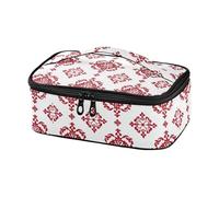 Red Snowflake Chinese Classical Lunch Bag Cooler Bag Mens Lunch Box Isolato per il Lavoro Soft Liner Borse Pranzo Grande Capacità