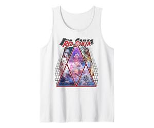 Red Sonja Poster Synthwave Redhead Epic Cyberpunk Anni '80 retrò Canotta