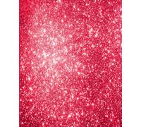 Red Sparkle Journal - 1 cm Graph Paper Notebook