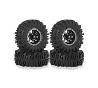 RED SPIDER 4pcs 118mm 1.77in Beadlock Wheel Rim and Soft Rubber Tire Set for 1/10 RC Crawler Car Axial SCX10 Pro Capra TRX4 A