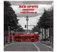 Red Spot around the world (Wall Calendar 2026 12" x 24" / 30 x 60 cm (aperto) Calvendo 12 Month Wall Calendar