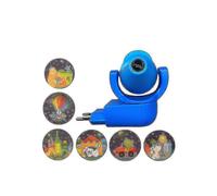 (Red) Star Moon Animal Projector Led Projector 6 Images Sensor Eu Plug Night Light For Kids Baby Bedroom Decoration
