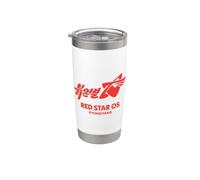 Red Star OS Pyongyang Nerd Tech Browser Web Corea del Nord Bicchiere termico in acciaio inox doppia parete