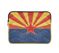 Red Star Stripe Pattern Laptop Sleeve 15 16 pollici, custodia trapuntata per computer borsa protettiva valigetta copertura per donne uomini lavoro viaggio