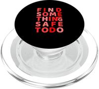 Red Stay Safe Red Graphic PopSockets PopGrip per MagSafe