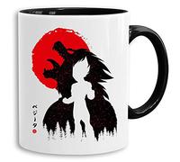Red Sun Vegeta - tazza tazze da caffè Mug regalo Son Ruffy Luffy Zoro Saitama One Dragon Master Goku Ball Vegeta Roshi Piece Db, Farbe2:Bianco