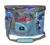 Red Suricata Borsa da Spiaggia Grande in Rete - Borsa Mare Donna XXL - Borse Piscina con Chiusura con Cerniera