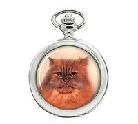 Red Tabby Persian Cat Full Hunter Orologio da Tasca