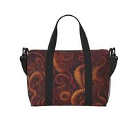 Red Tentacles - Borsa da viaggio con stampa di grandi dimensioni, borsa a tracolla per weekend e viaggi d'affari, leggera